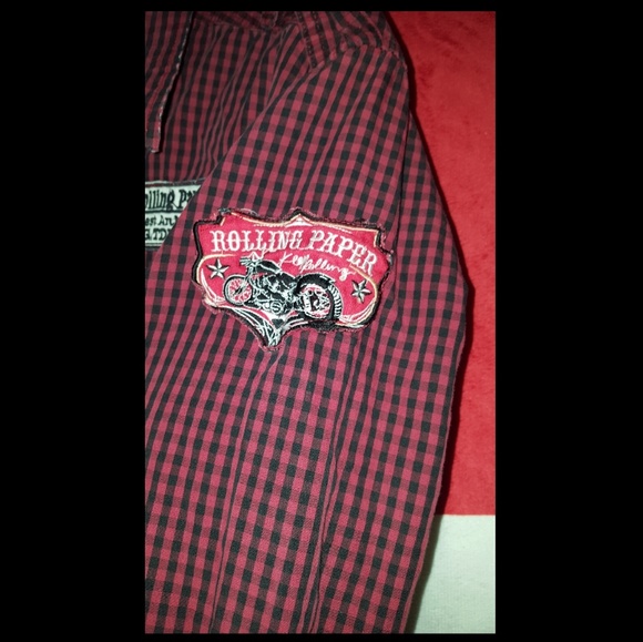 *SOLD*Rolling Paper Long Sleeve Button Shirt - Picture 5 of 8